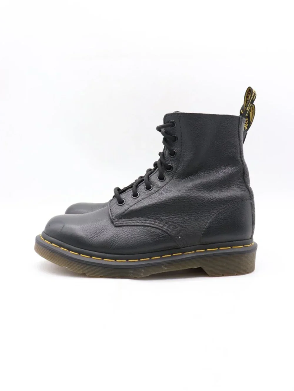 Doc Dr. Martens Pascal 1460 Women's 7 Black Soft Pebbled Leather 8-Eye Combat